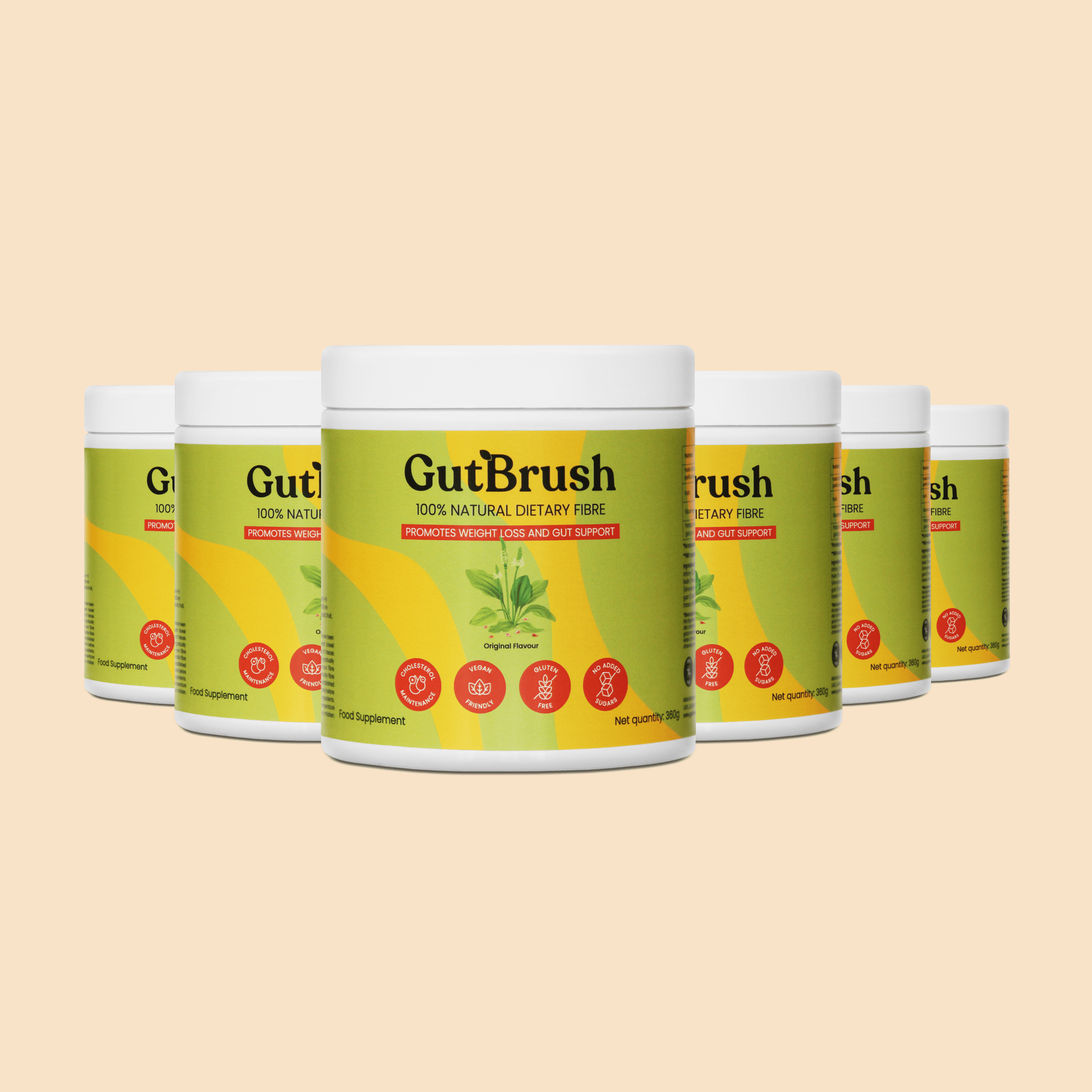 GutBrush Dietary Fibre - Original Flavour (6 bottles)